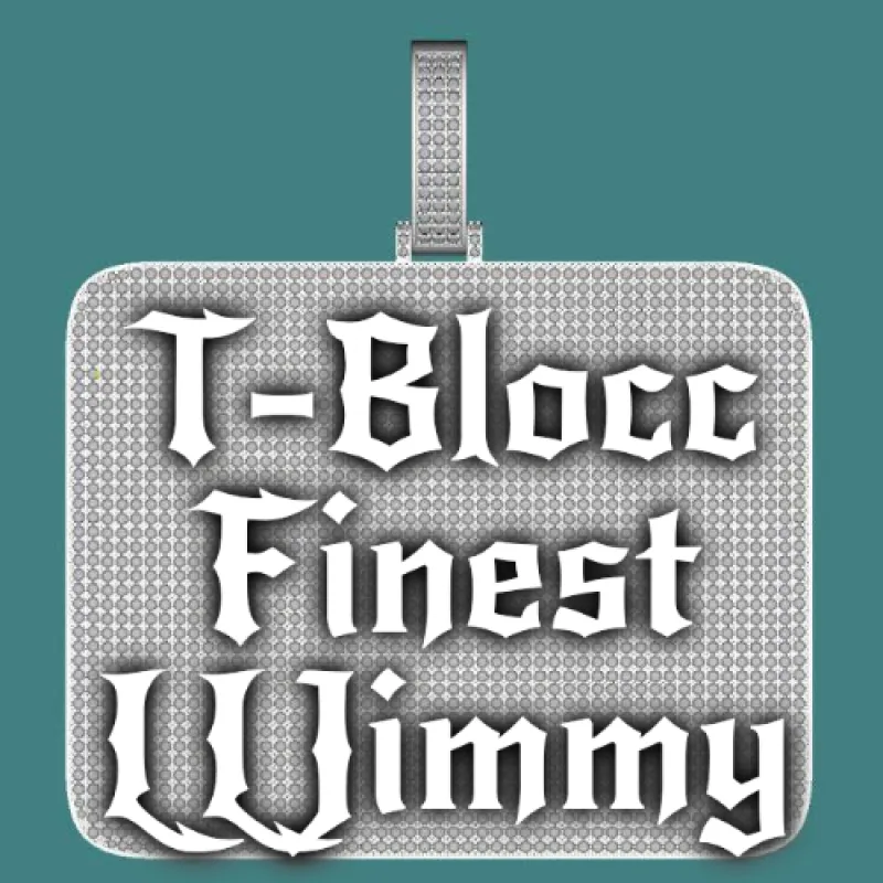 CUSTOM LETTER NECKLACE 3D BIG SQUARE sold by The GUU Shop