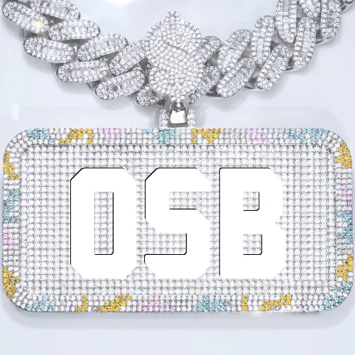 CUSTOM LETTER NECKLACE 3D COLORFUL SQUARE sold by The GUU Shop