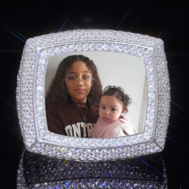 3D CUSTOM PICTURE ICED RING sold by The GUU Shop