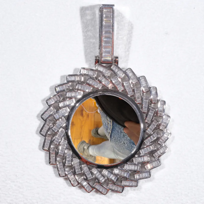 Large 3D Baguette Custom Picture Pendant sold by The GUU Shop