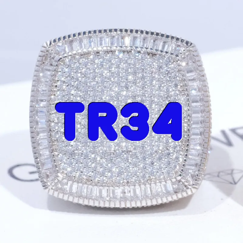 CUSTOM LETTER 3D ICED RING sold by The GUU Shop