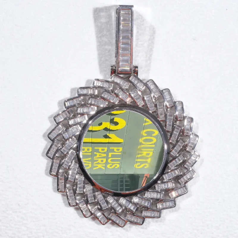 Large 3D Baguette Custom Picture Pendant sold by The GUU Shop