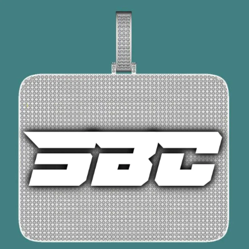 CUSTOM LETTER NECKLACE 3D BIG SQUARE sold by The GUU Shop