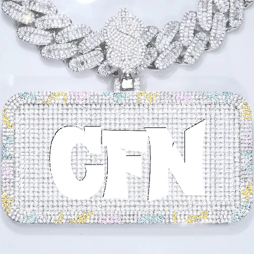 CUSTOM LETTER NECKLACE 3D COLORFUL SQUARE sold by The GUU Shop