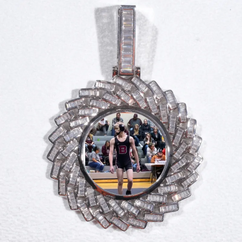 Large 3D Baguette Custom Picture Pendant sold by The GUU Shop