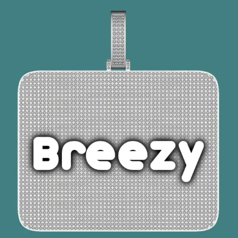 CUSTOM LETTER NECKLACE 3D BIG SQUARE sold by The GUU Shop