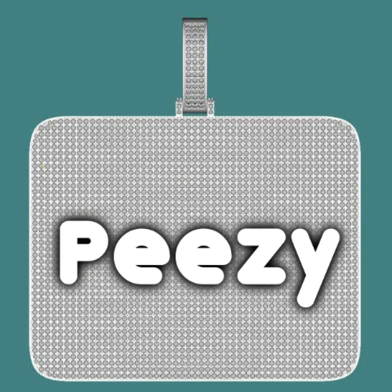 CUSTOM LETTER NECKLACE 3D BIG SQUARE sold by The GUU Shop