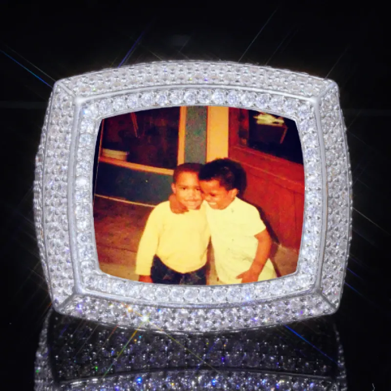 3D CUSTOM PICTURE ICED RING sold by The GUU Shop