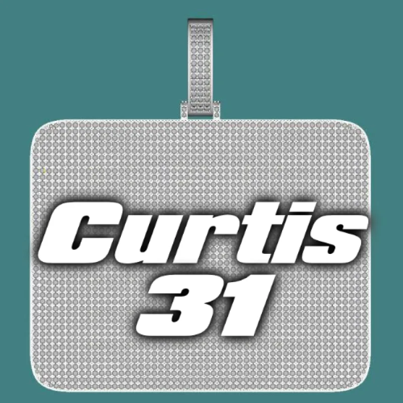 CUSTOM LETTER NECKLACE 3D BIG SQUARE sold by The GUU Shop