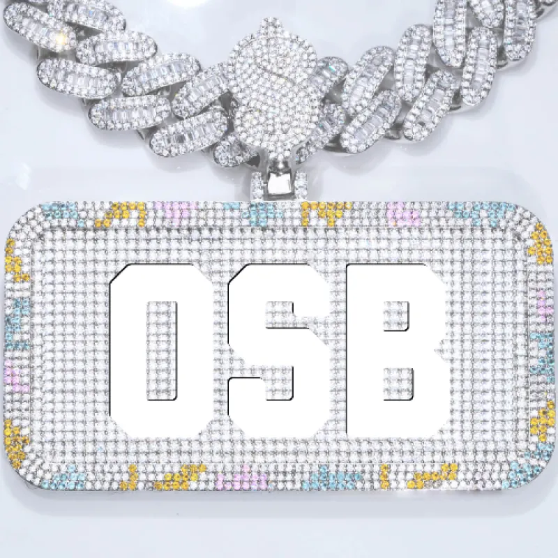 CUSTOM LETTER NECKLACE 3D COLORFUL SQUARE sold by The GUU Shop