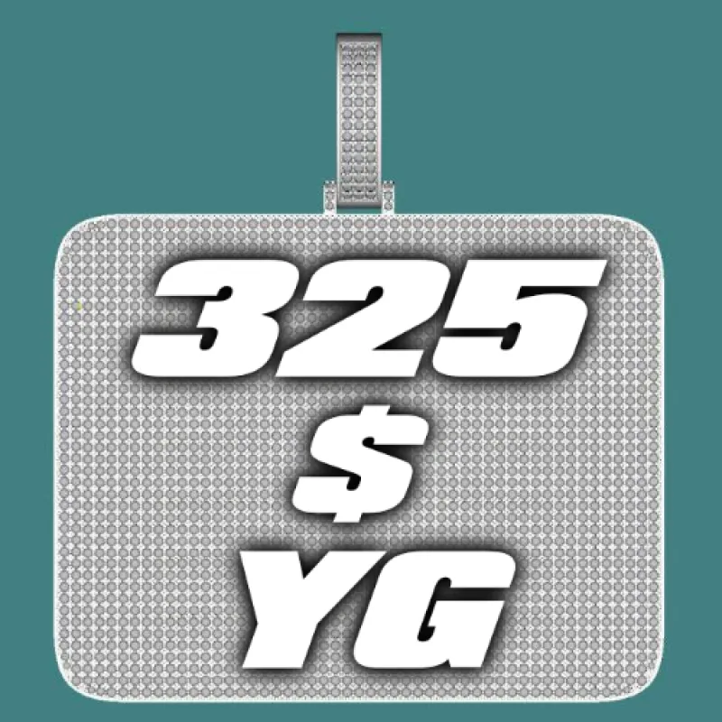 CUSTOM LETTER NECKLACE 3D BIG SQUARE sold by The GUU Shop