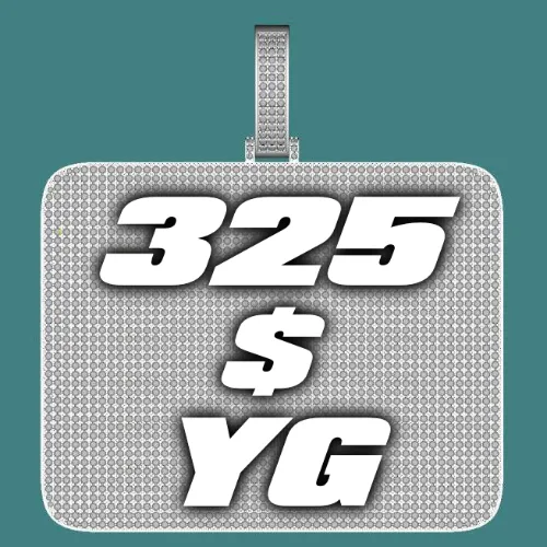 CUSTOM LETTER NECKLACE 3D BIG SQUARE sold by The GUU Shop