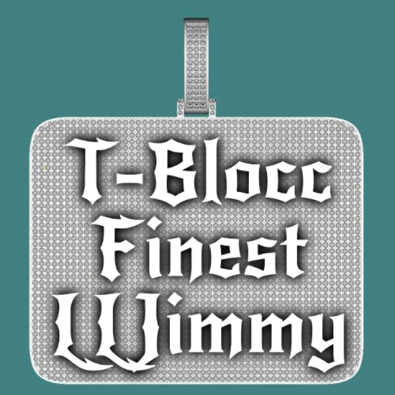 CUSTOM LETTER NECKLACE 3D BIG SQUARE sold by The GUU Shop