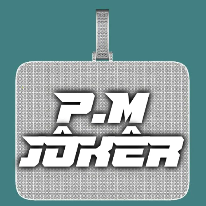 CUSTOM LETTER NECKLACE 3D BIG SQUARE sold by The GUU Shop