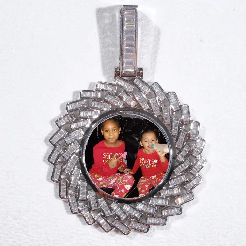 Large 3D Baguette Custom Picture Pendant sold by The GUU Shop