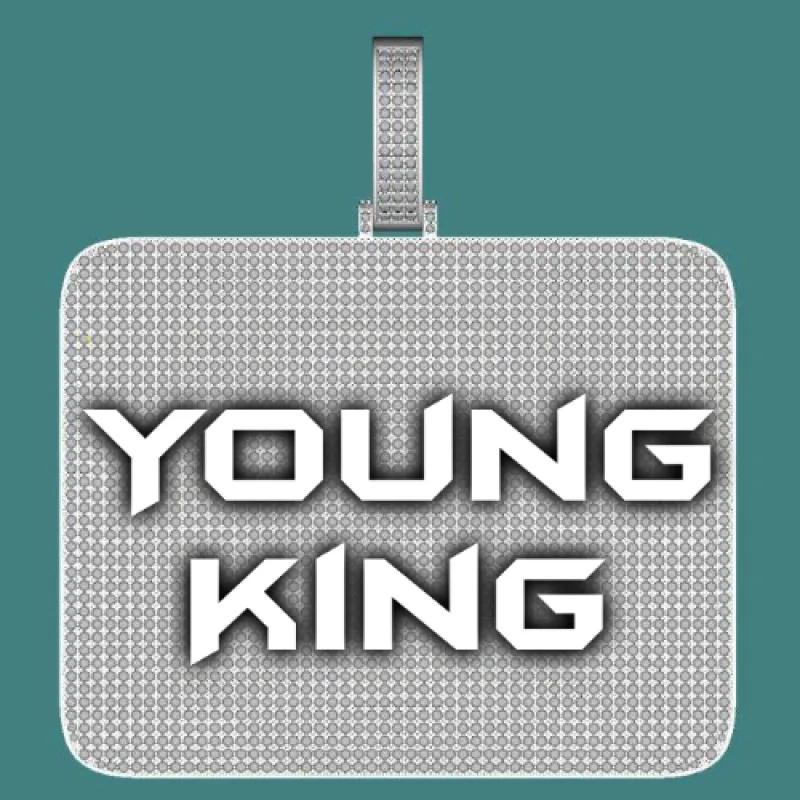 CUSTOM LETTER NECKLACE 3D BIG SQUARE sold by The GUU Shop