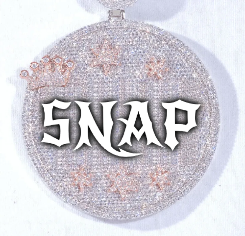 CUSTOM LETTER NECKLACE 3D BIG CROWN DISC made by The GUU Shop