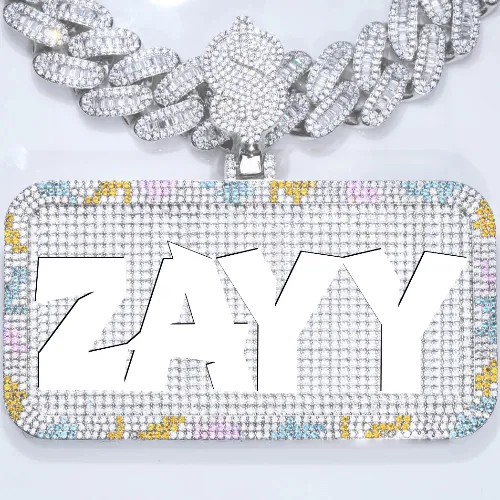 CUSTOM LETTER NECKLACE 3D COLORFUL SQUARE sold by The GUU Shop