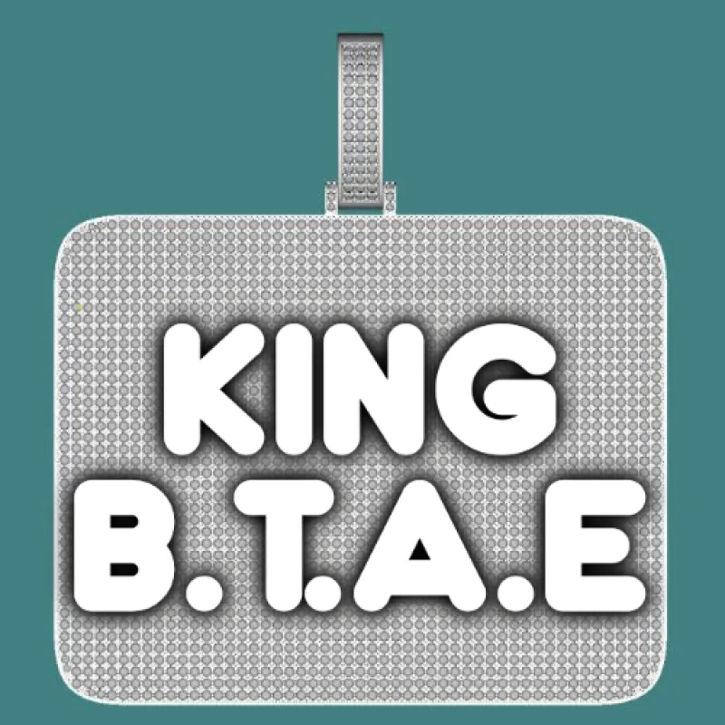 CUSTOM LETTER NECKLACE 3D BIG SQUARE sold by The GUU Shop