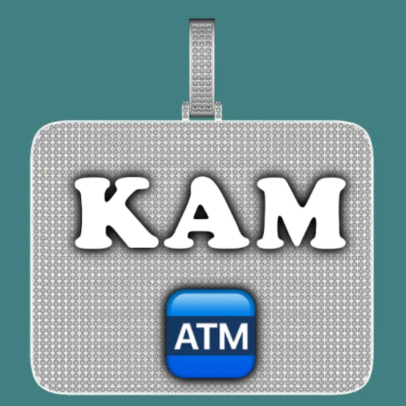 CUSTOM LETTER NECKLACE 3D BIG SQUARE sold by The GUU Shop