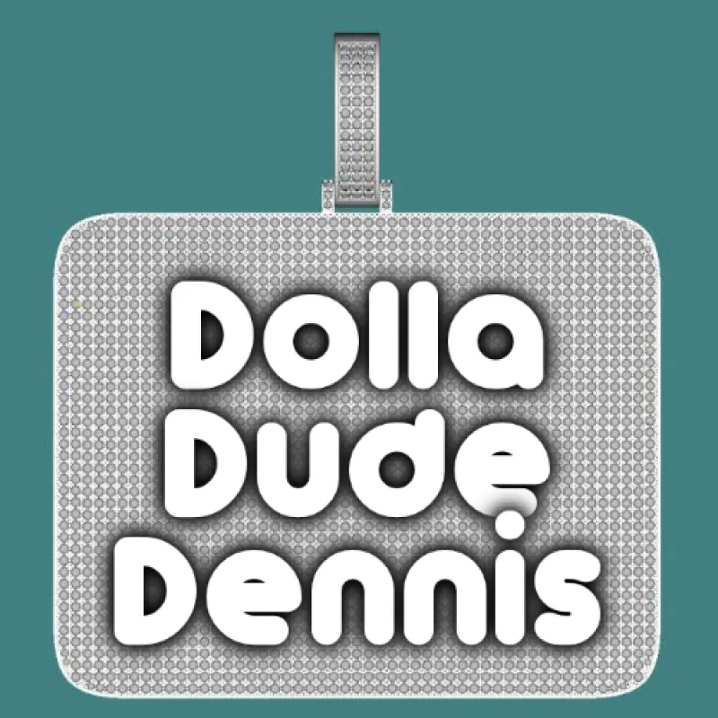 CUSTOM LETTER NECKLACE 3D BIG SQUARE sold by The GUU Shop