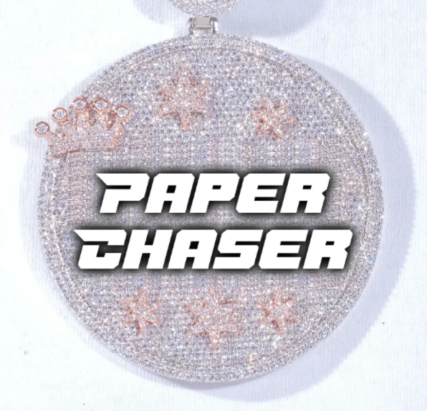 CUSTOM LETTER NECKLACE 3D BIG CROWN DISC sold by The GUU Shop