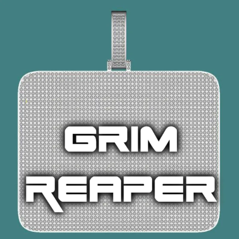 CUSTOM LETTER NECKLACE 3D BIG SQUARE sold by The GUU Shop