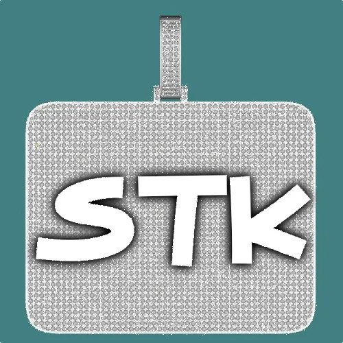 CUSTOM LETTER NECKLACE 3D BIG SQUARE sold by The GUU Shop