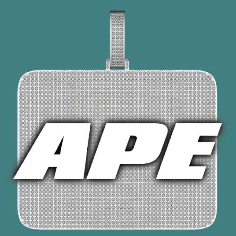 CUSTOM LETTER NECKLACE 3D BIG SQUARE sold by The GUU Shop