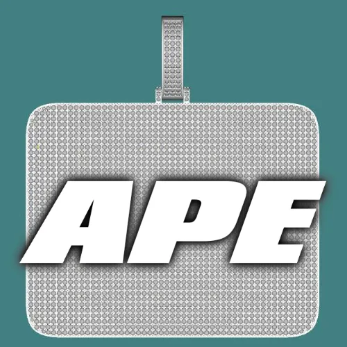 CUSTOM LETTER NECKLACE 3D BIG SQUARE sold by The GUU Shop