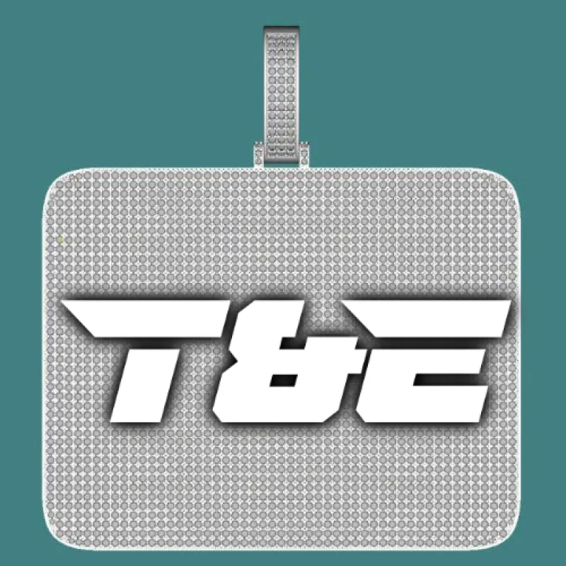 CUSTOM LETTER NECKLACE 3D BIG SQUARE sold by The GUU Shop