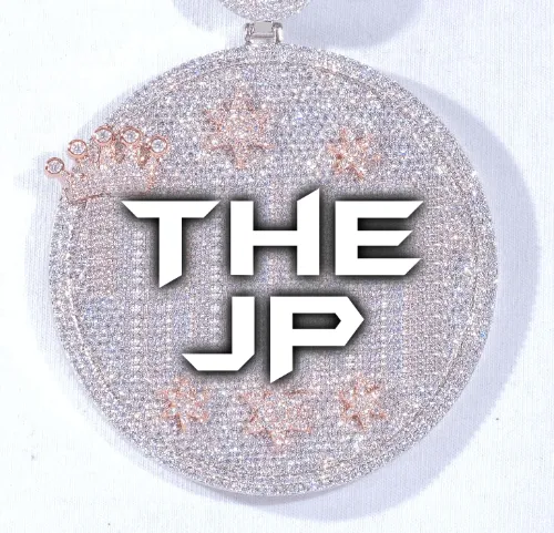 CUSTOM LETTER NECKLACE 3D BIG CROWN DISC sold by The GUU Shop