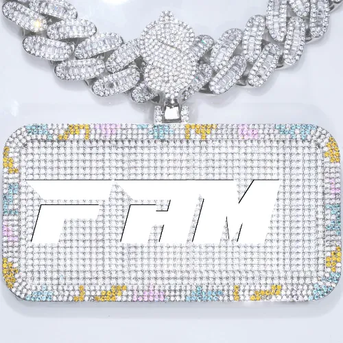 CUSTOM LETTER NECKLACE 3D COLORFUL SQUARE sold by The GUU Shop