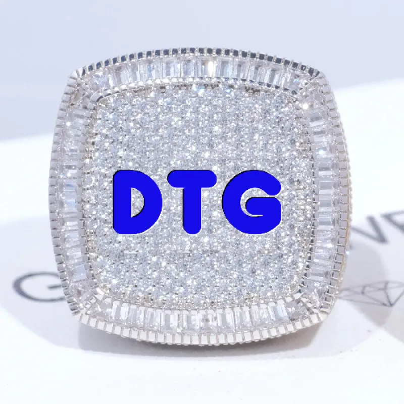 CUSTOM LETTER 3D ICED RING sold by The GUU Shop