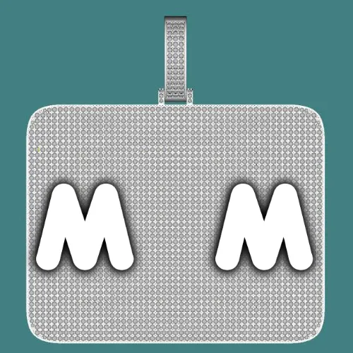 CUSTOM LETTER NECKLACE 3D BIG SQUARE sold by The GUU Shop