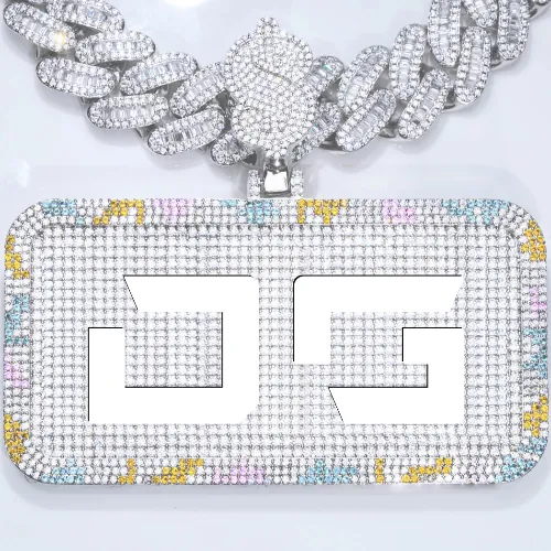 CUSTOM LETTER NECKLACE 3D COLORFUL SQUARE sold by The GUU Shop