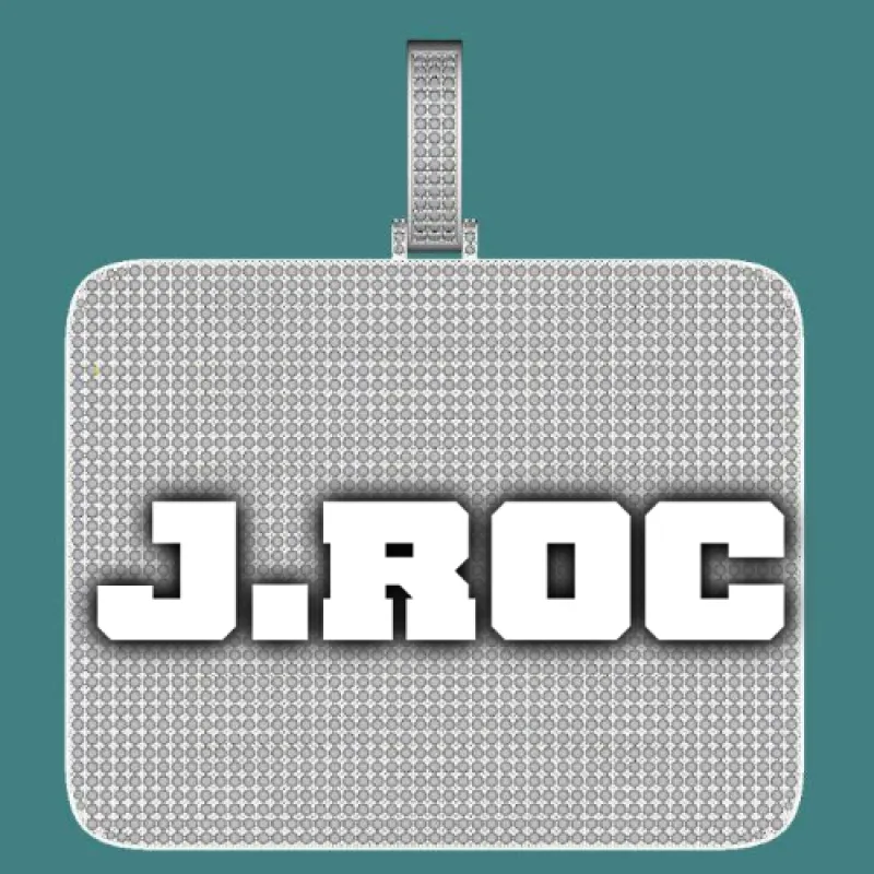 CUSTOM LETTER NECKLACE 3D BIG SQUARE sold by The GUU Shop