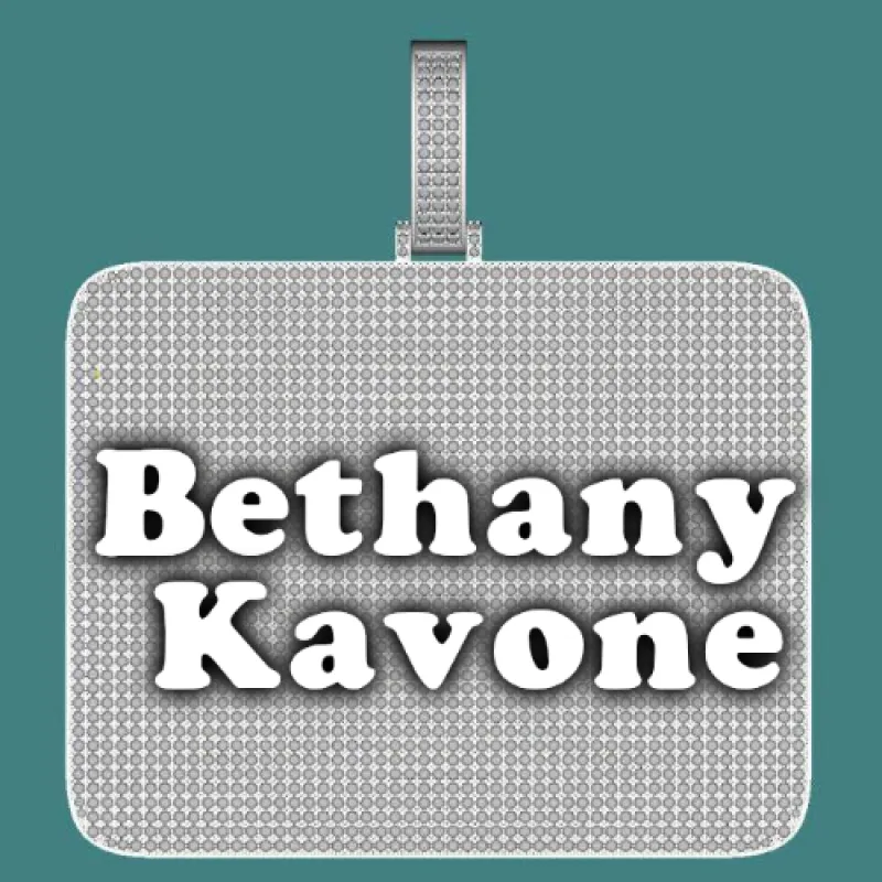 CUSTOM LETTER NECKLACE 3D BIG SQUARE sold by The GUU Shop