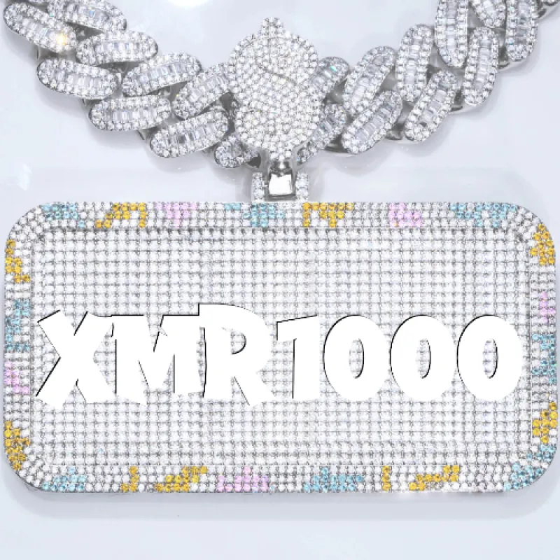 CUSTOM LETTER NECKLACE 3D COLORFUL SQUARE sold by The GUU Shop