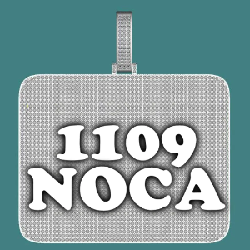 CUSTOM LETTER NECKLACE 3D BIG SQUARE sold by The GUU Shop