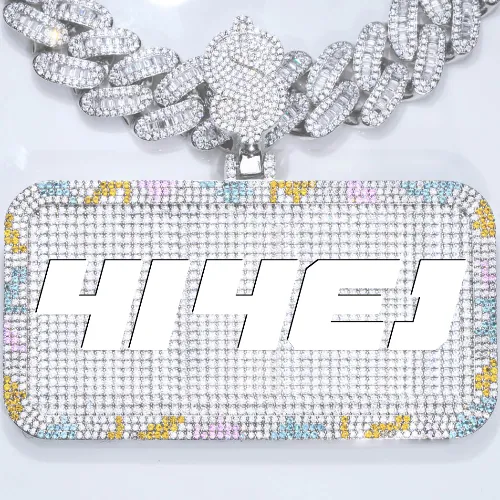 CUSTOM LETTER NECKLACE 3D COLORFUL SQUARE sold by The GUU Shop