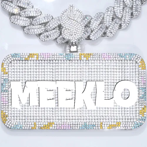 CUSTOM LETTER NECKLACE 3D COLORFUL SQUARE sold by The GUU Shop