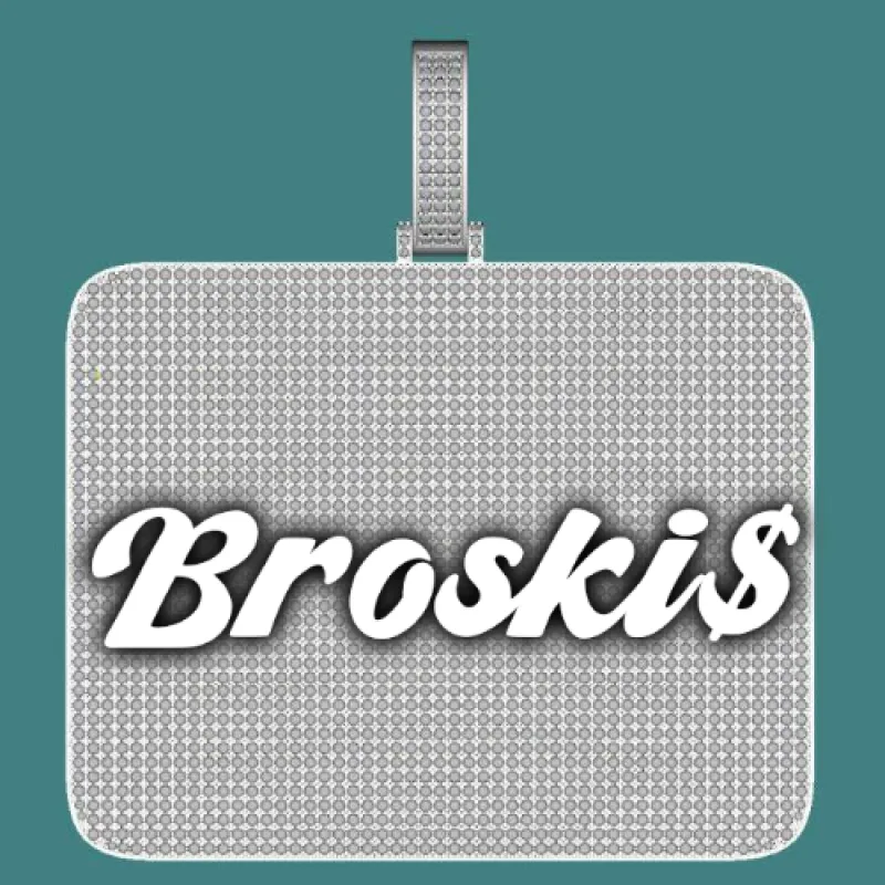 CUSTOM LETTER NECKLACE 3D BIG SQUARE sold by The GUU Shop