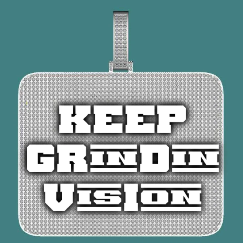 CUSTOM LETTER NECKLACE 3D BIG SQUARE sold by The GUU Shop