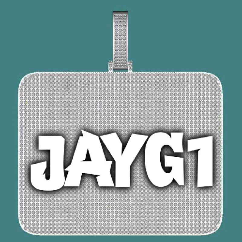 CUSTOM LETTER NECKLACE 3D BIG SQUARE sold by The GUU Shop