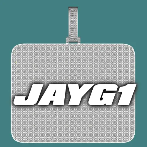 CUSTOM LETTER NECKLACE 3D BIG SQUARE sold by The GUU Shop