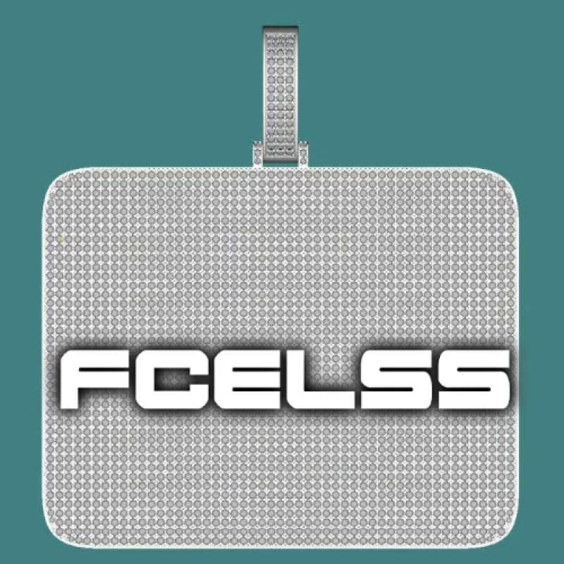 CUSTOM LETTER NECKLACE 3D BIG SQUARE sold by The GUU Shop