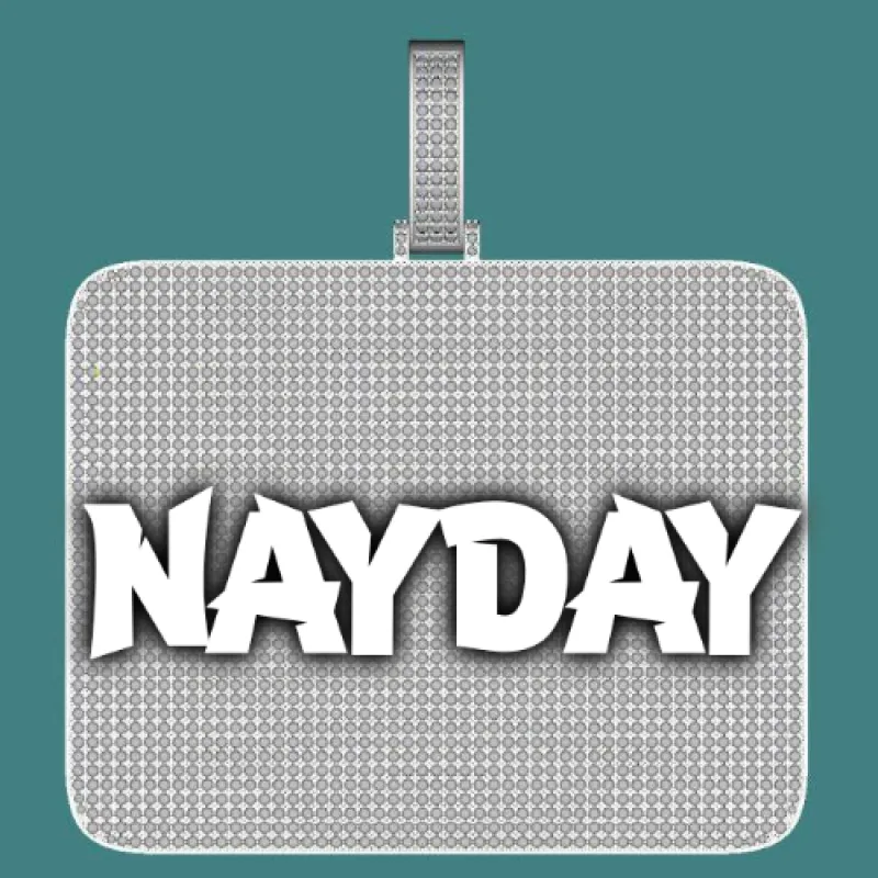 CUSTOM LETTER NECKLACE 3D BIG SQUARE sold by The GUU Shop