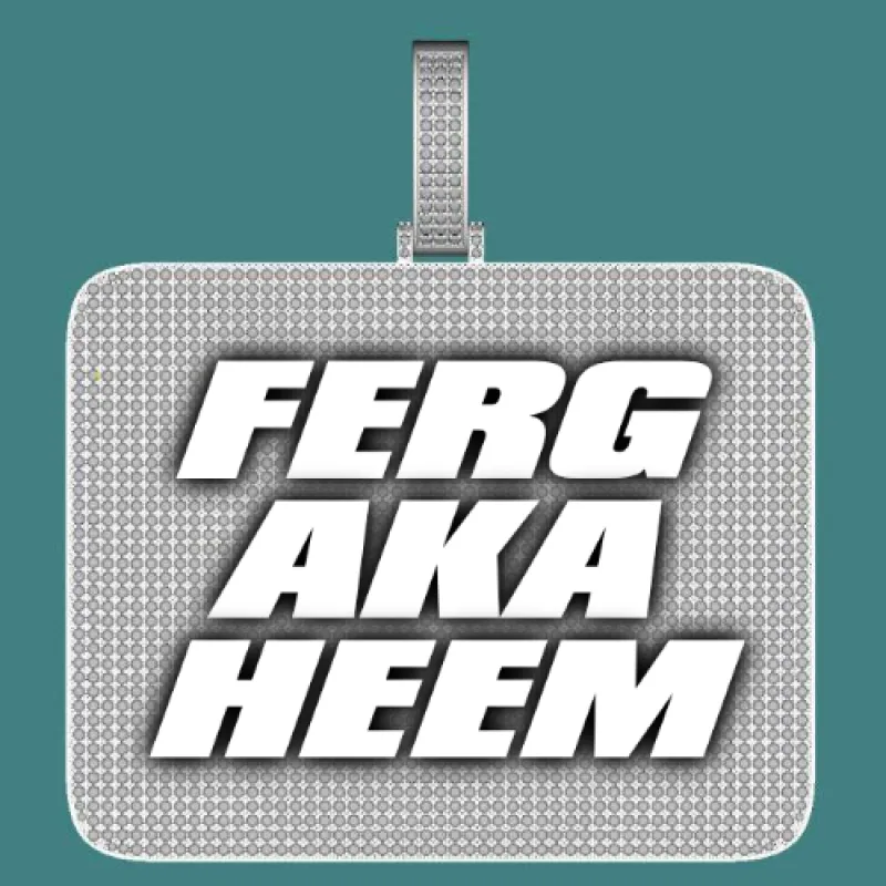 CUSTOM LETTER NECKLACE 3D BIG SQUARE sold by The GUU Shop