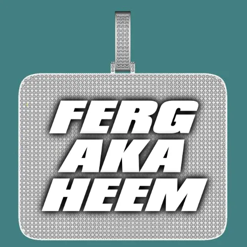 CUSTOM LETTER NECKLACE 3D BIG SQUARE sold by The GUU Shop